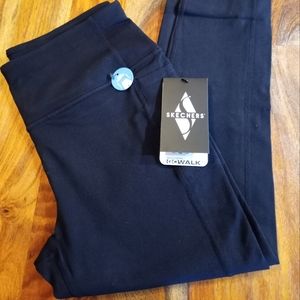 SKECHERS GO WALK GO FLEX HW WOMENS LEGGINGS LARGE NWT BLACK